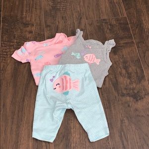 Newborn Babygirl Outfit (3 pieces)